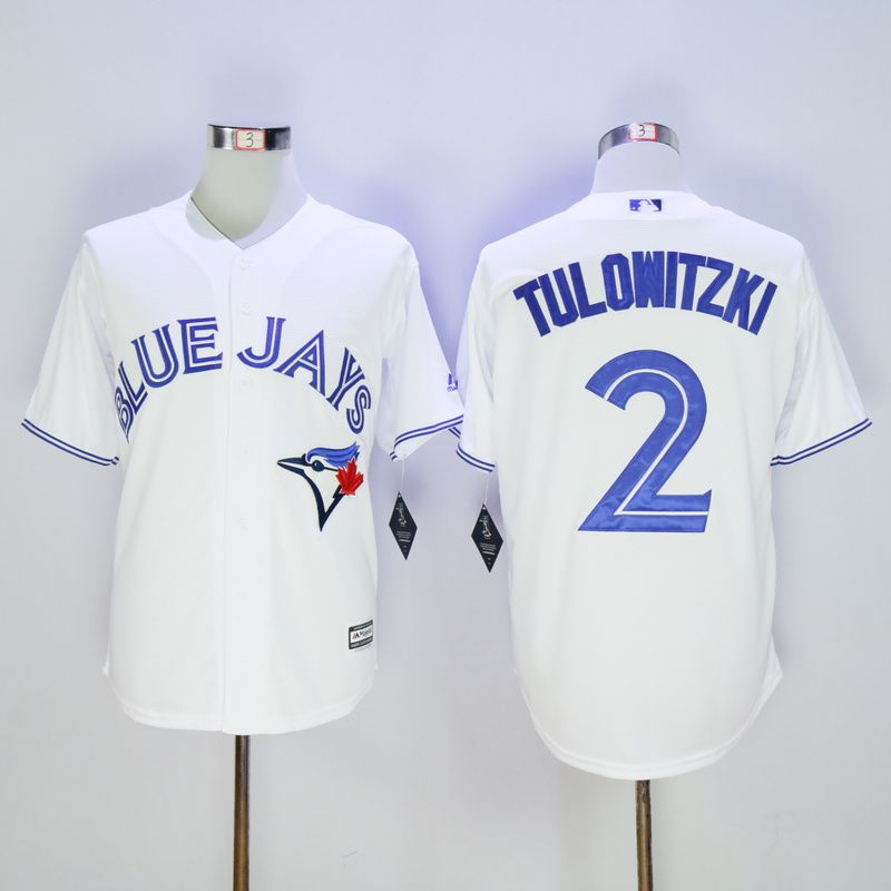 Men Toronto Blue Jays #2 Tulowitzki White Game MLB Jerseys